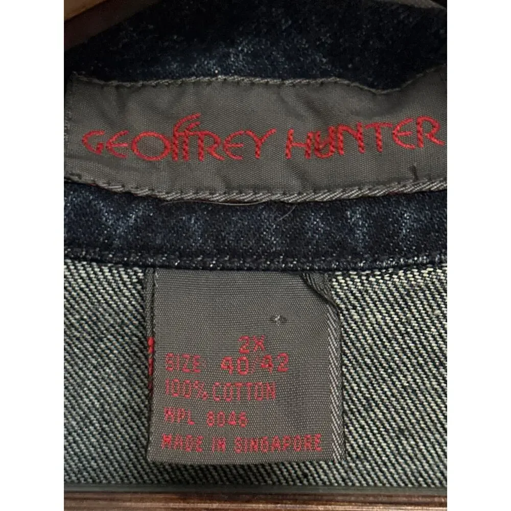 Women’s Geoffrey Hunter Cat Jean Jacket Size 2X - Picture 4 of 7